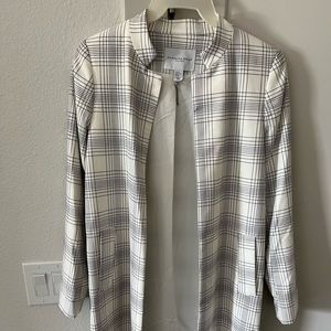 Black and white blazer